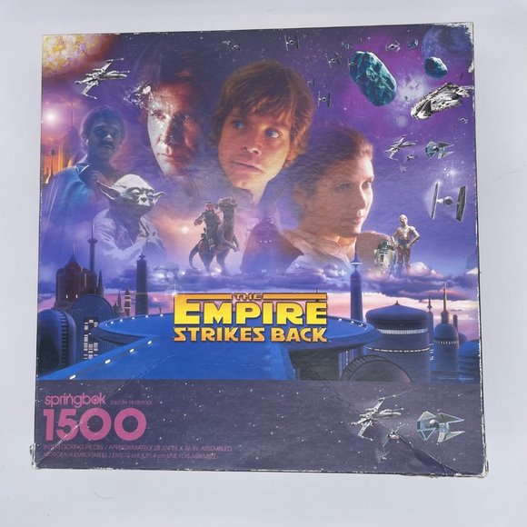 Empire Strikes Back Springbok Puzzle Star Wars 1500 1997 USA Missing 2 pcs! - Picture 7 of 16